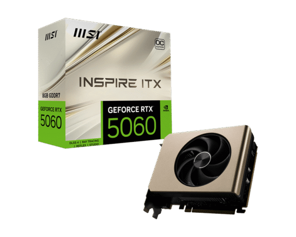 RTX 5060/8GB GDDR7/2527MHz/Cuda 3840/Single Fan/1xHDMI+3xDP(2.1b)-3YR Warr