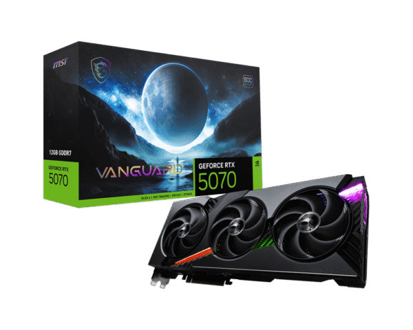 RTX 5070/12GB GDDR7/2640MHz/Cuda 6144/Triple Fan/1xHDMI+3xDP(2.1b)-3YR Warr