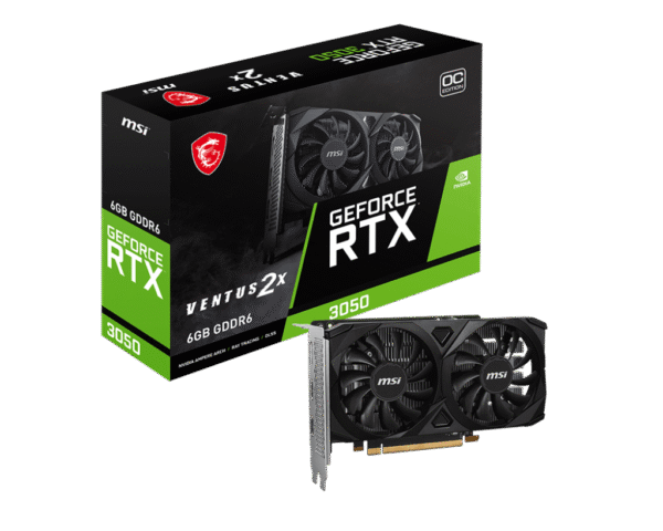 RTX 3050/6GB GDDR6/1492MHz/Cuda 2304/Dual Fan/2xHDMI+1xDP-3YR Warr