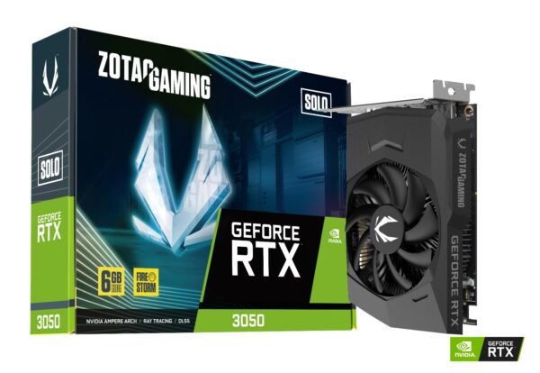 RTX 3050/6GB GDDR6/1470MHz/Cuda 2304/Single Fan/2xHDMI+1xDP(1.4a)-3YR Warr