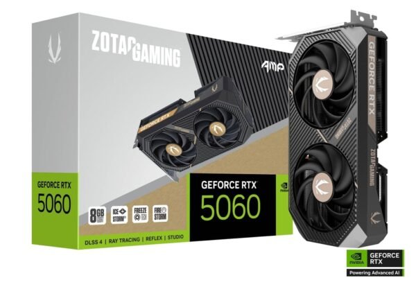RTX 5060/8GB GDDR7/2550MHz/Cuda 3840/Dual Fan/1xHDMI+3xDP(2.1b)-3YR Warr