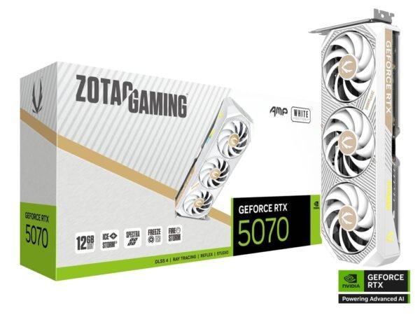 RTX 5070/12GB GDDR7/2587MHz/Cuda 6144/Triple Fan/1xHDMI+3xDP(2.1b)-3YR Warr