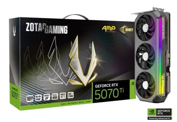 RTX 5070Ti/16GB GDDR7/2512MHz/Cuda 8960/Triple Fan/1xHDMI+3xDP(2.1b)-3YR Warr