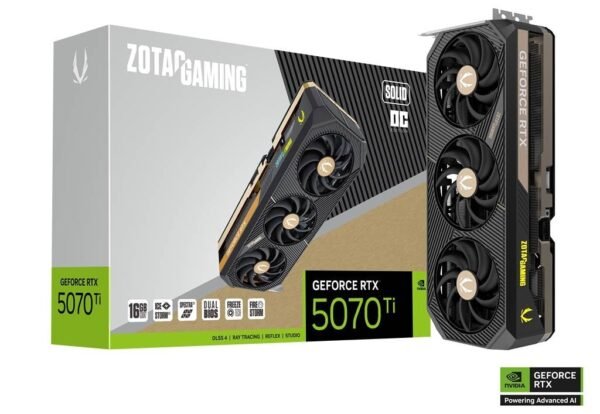 RTX 5070Ti/16GB GDDR7/2482MHz/Cuda 8960/Triple Fan/1xHDMI+3xDP(2.1b)-3YR Warr