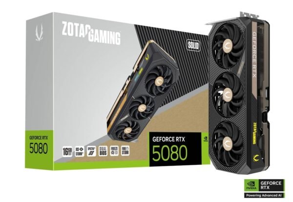 RTX 5080/16GB GDDR7/2617MHz/Cuda 10752/Triple Fan/1xHDMI+3xDP(2.1b)-3YR Warr