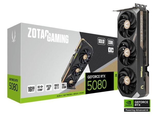 RTX 5080/16GB GDDR7/2640MHz/Cuda 10752/Triple Fan/1xHDMI+3xDP(2.1b)-3YR Warr