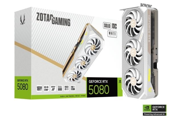 RTX 5080/16GB GDDR7/2640MHz/Cuda 10752/Triple Fan/1xHDMI+3xDP(2.1b)-3YR Warr