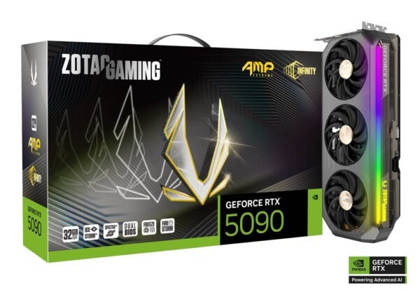 RTX 5090/32GB GDDR7/2467MHz/Cuda 21760/Triple Fan/1xHDMI+3xDP(2.1b)-3YR Warr