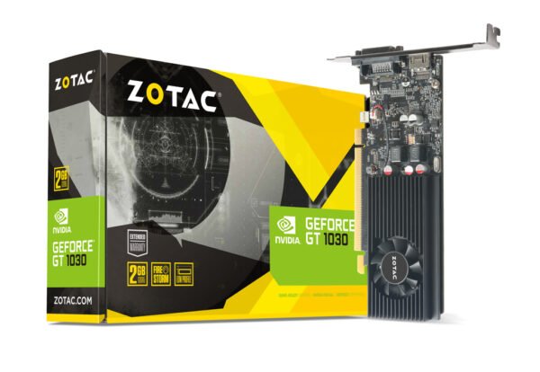 GT 1030/2GB DDR5/1468MHz/Cuda 384/Heatsink/1xHDMI+1xDVI/Low Profile-3YR Warr