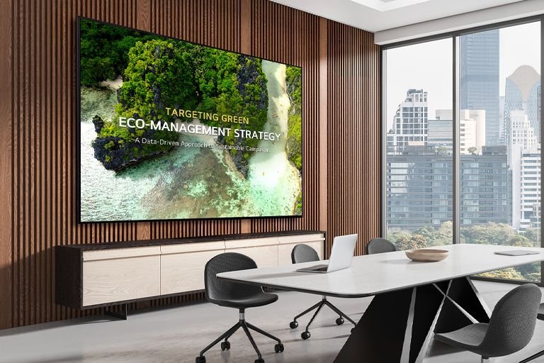 LG 75UL3Q-E 75" UHD Signage 2 showcasing a led screen transparent | SKU: 75UL3Q-E