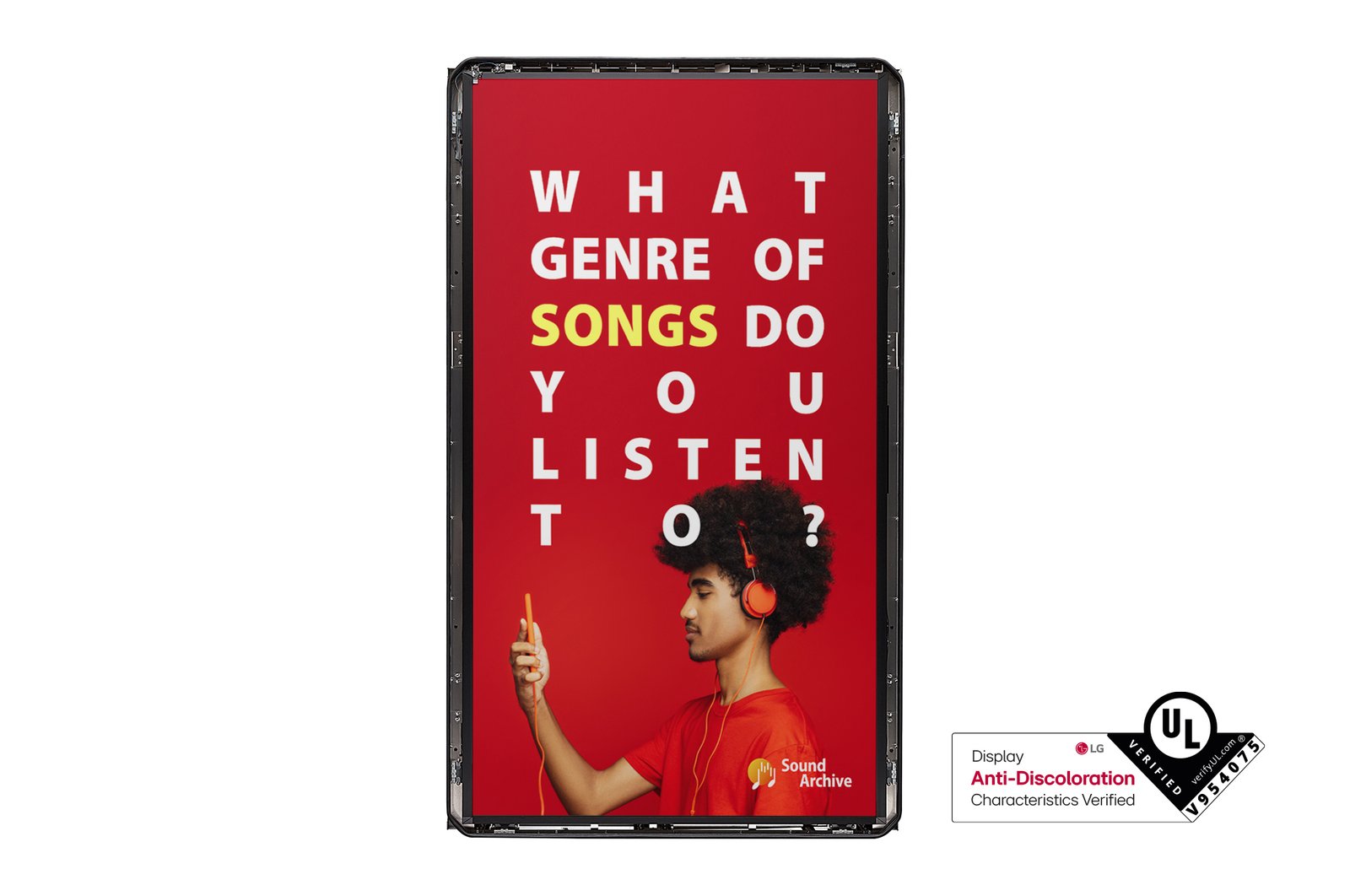 LG 86XF3CK 86" Open Frame 1 Front view of Open Frame 86 inch LED outdoor display screen