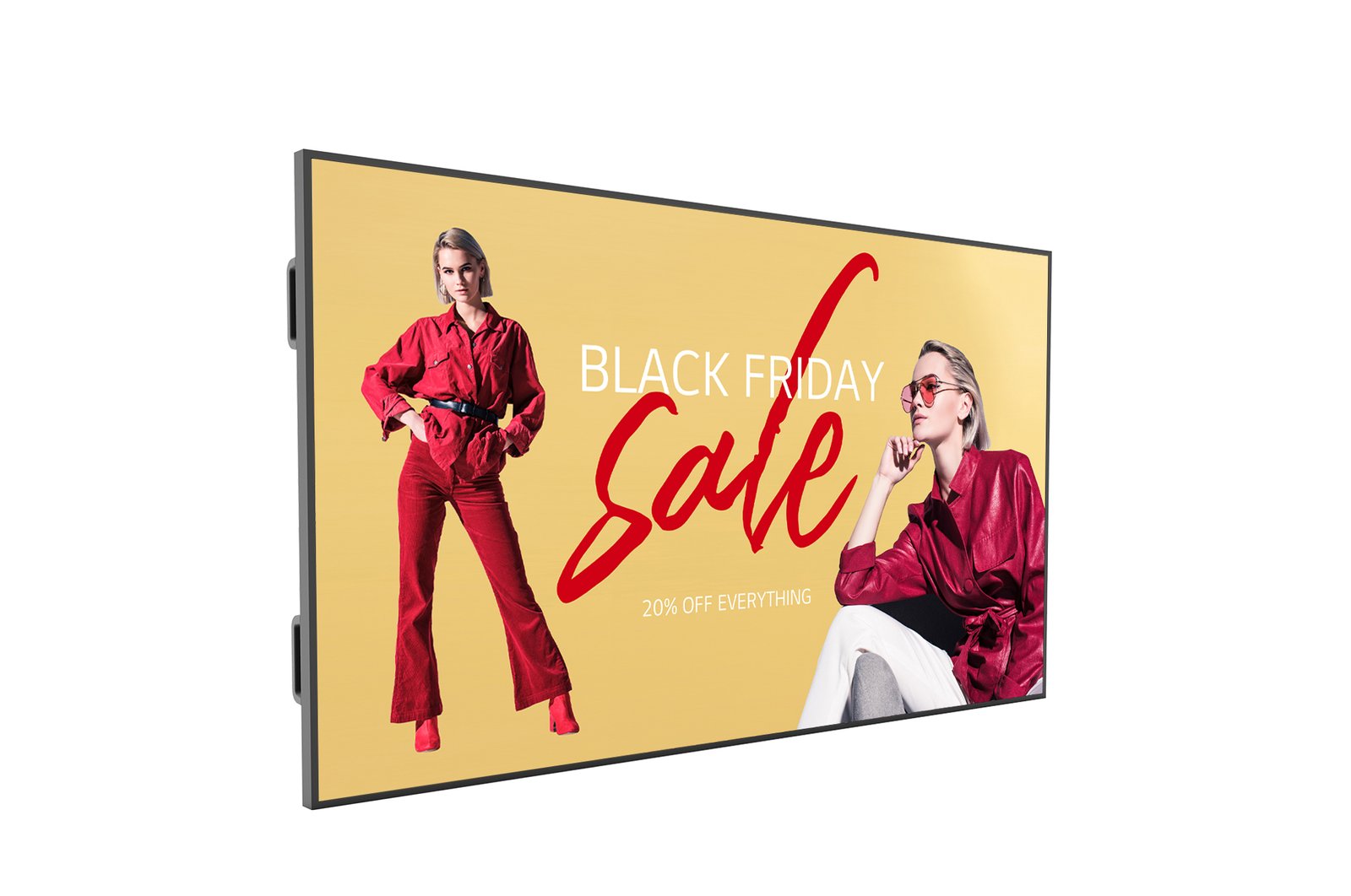 LG 98UM5K 98" 4K UHD Signage 5 -90 degree side view of 98 inch 4K UHD Signage