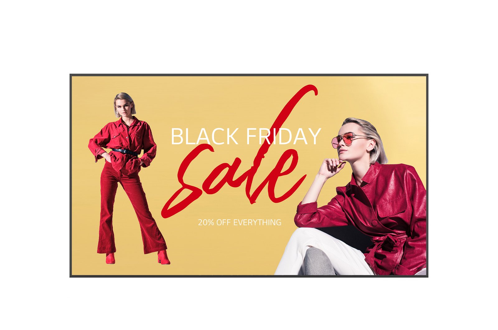 LG 98UM5K 98" 4K UHD Signage 1 Front view of 98 inch 4K UHD Signage with high brightness display