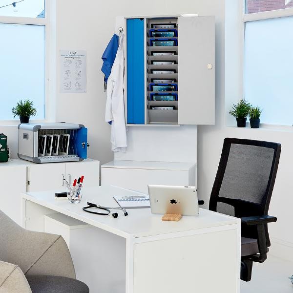 LapCabby Lyte 10 Wall for Tablets | 10-Device Wall Mounted AC Charging Cabinet for Tablets up to 11.8" - Vertical 5 Product image of LAPCABBY LYTE10WD – Lyte 10 Wall for Tablets | 10-Device Wall Mounted – Image 5