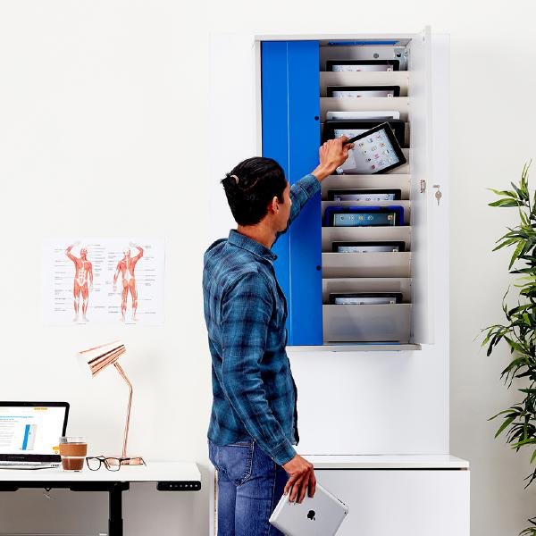 LapCabby Lyte 10 Wall for Tablets | 10-Device Wall Mounted AC Charging Cabinet for Tablets up to 11.8" - Vertical 6 Product image of LAPCABBY LYTE10WD – Lyte 10 Wall for Tablets | 10-Device Wall Mounted – Image 6