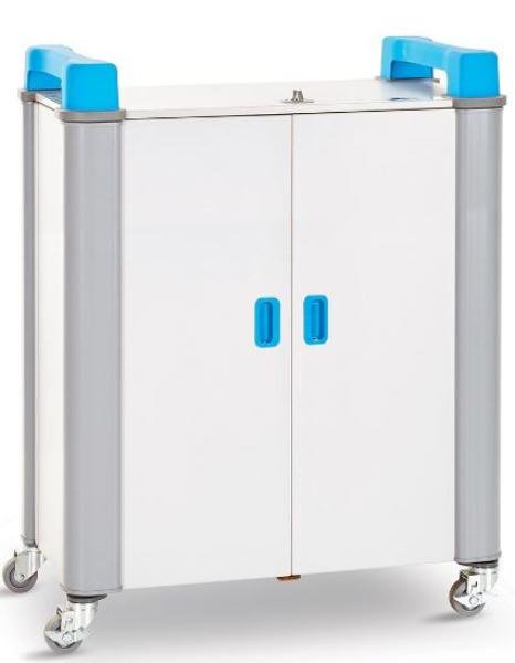 LapCabby UniCabby 40 Horizontal | 40-Device Mobile AC Charging Trolley for Laptops, Tablets and Chromebooks up to 14" - Horizontal 3 Product image of LAPCABBY UNICAB40HBL – UniCabby 40 Horizontal | 40-Device Mobile AC – Image 3