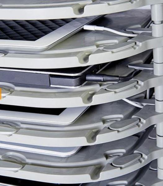 LapCabby UniCabby 40 Horizontal | 40-Device Mobile AC Charging Trolley for Laptops, Tablets and Chromebooks up to 14" - Horizontal 9 Product image of LAPCABBY UNICAB40HBL – UniCabby 40 Horizontal | 40-Device Mobile AC – Image 9