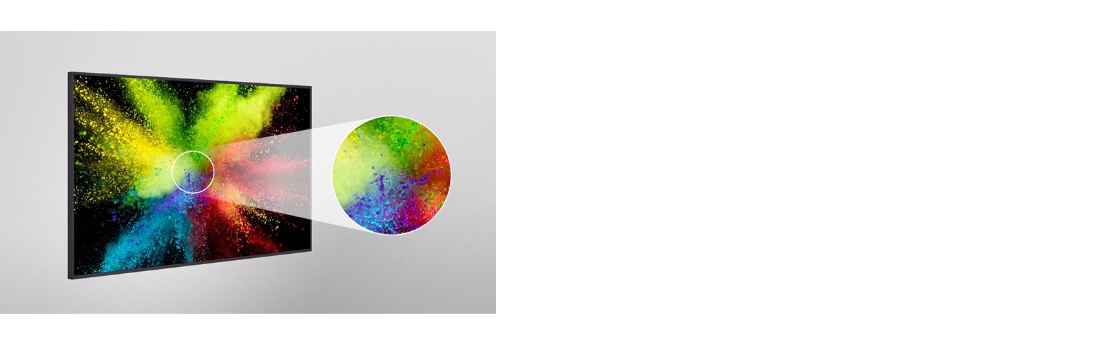 UHD Signage 43 inch display (SKU: 43UH5Q) showcasing vibrant content for retail signage displays.