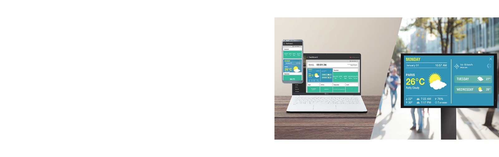 Advanced LG Digital Signage with Smart Monitoring Capabilities