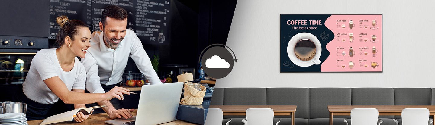 LG 55UH5N-M 55" 4K UHD Signage 19 55 inch 4K UHD Signage is mounted close to the wall for digital screens