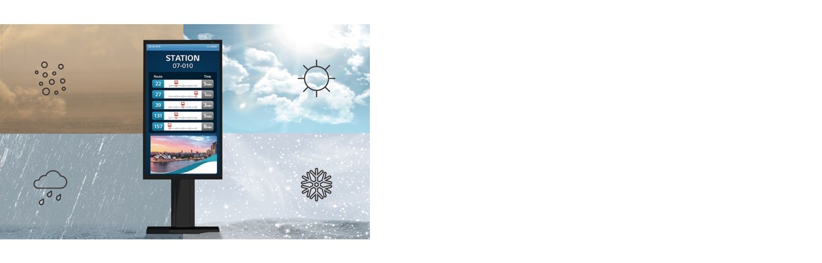 High-brightness IP-rated Outdoor Display 55 inch