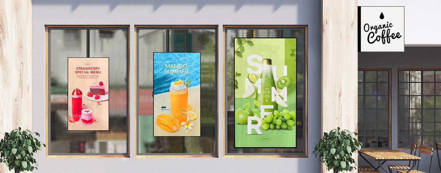 Window Facing Signage with SKU: 55XS4P