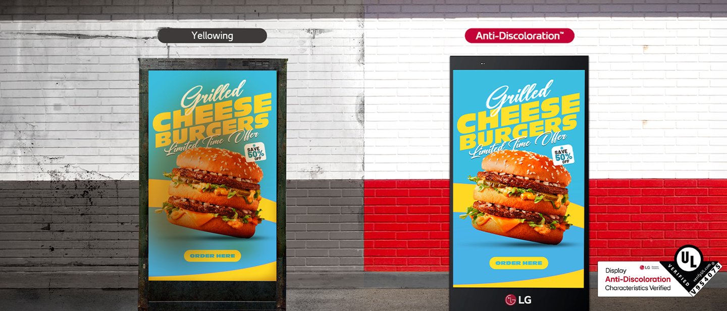 the 75XF3P LED screen for outdoor use shines in bright sunlight.