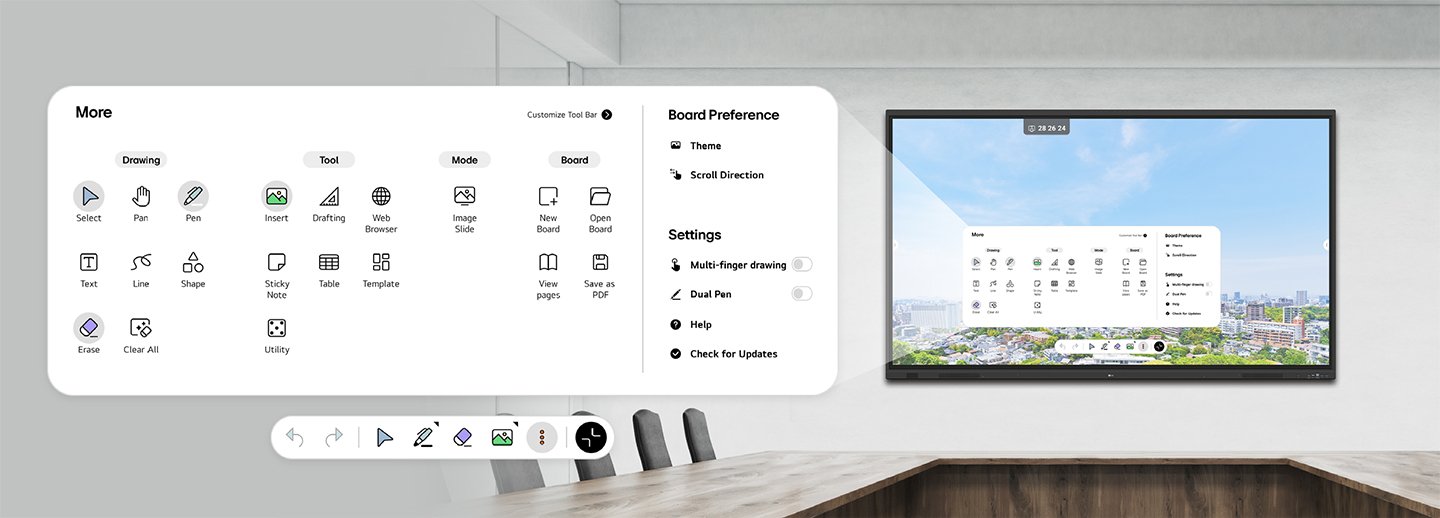LG 86TR3DQ 86" CreateBoard Standard 17 Advanced LG Digital Display with Smart Interactive Features