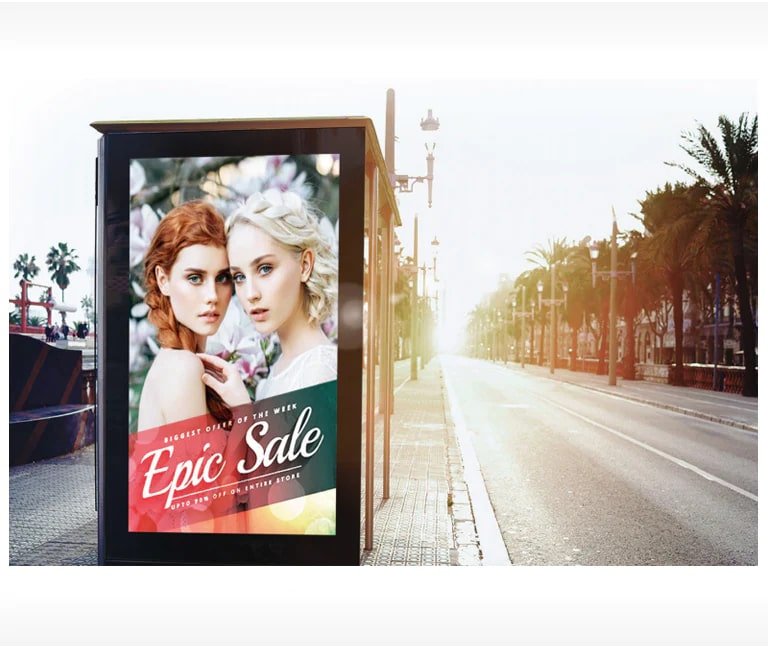 High brightness 86” Outdoor Display Signage