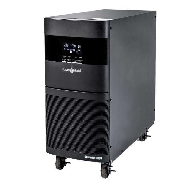 PowerShield PSCE6000 Centurion Tower, 6000VA / 5400W Online Double Conversion UPS, 592mm x 250mm x 576mm, 2 Year Advanced Replacement Warranty 1 Product image of POWERSHIELD PSCE6000 – Centurion Tower 6000VA 5400W Online Double – Image 1
