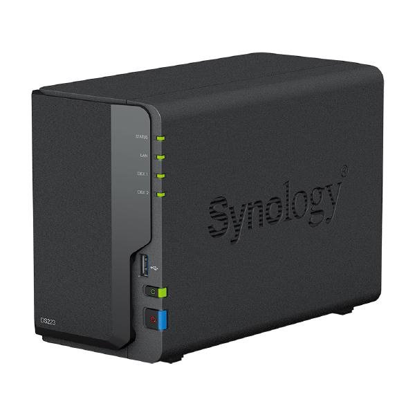 Synology DiskStation DS223 2-Bay 3.5" Diskless 1xGbE NAS (Tower) (HMB), Realtek RTD1619B quad-core 1.47Hz, 2GB RAM, 3xUSB3.2, 1 x 1GbE (RJ-45) 2 Product image of SYNOLOGY DS223 – DiskStation DS223 2-Bay 3.5" Diskless 1xGbE NAS – Image 2