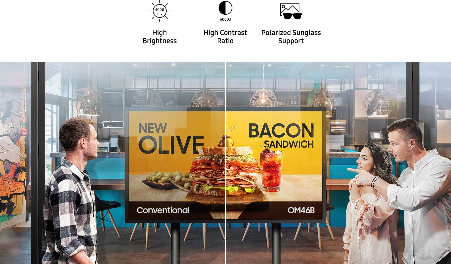 Samsung OM46B – 46" OMB Window Display (MPN: LH46OMBEBGBXXY) 14 Samsung LH46OMBEBGBXXY 46 inch OMB Series outdoor digital signage display enhance-promotions-with-exceptional-visibility – image 2