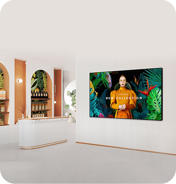 Samsung QM75C 75 inch QMC Series digital signage display slim-design-stunning-performance – image 2