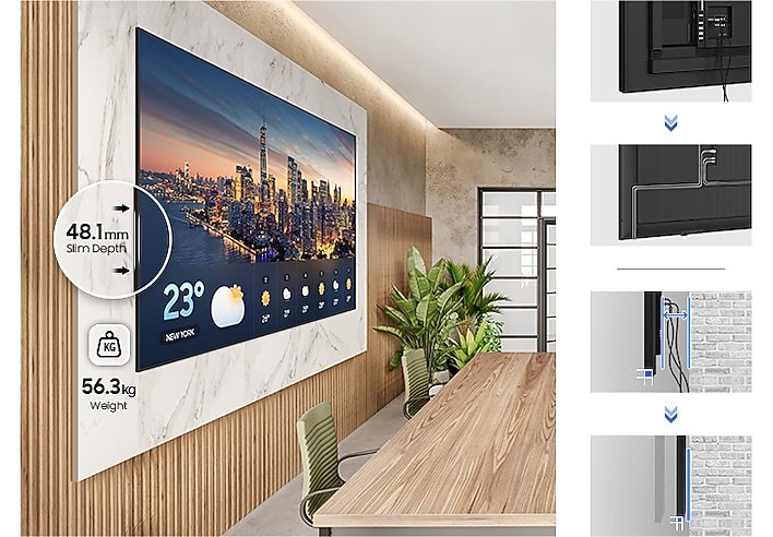 Samsung QM98C – QMC Series 98" (MPN: LH98QMCEBGCXZA) 11 Samsung QM98C 98 inch QMC Series digital signage display maximum-impact-in-minimum-space – image 3