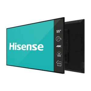 Hisense 55GM50D front display view showing 4K UHD screen in a retail environment