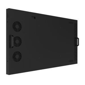 Hisense 55WH80F display front view in bright retail environment with full brightness active
