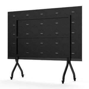 Hisense HAIO136DE 136-inch LED display mounted in auditorium setting with presentation content
