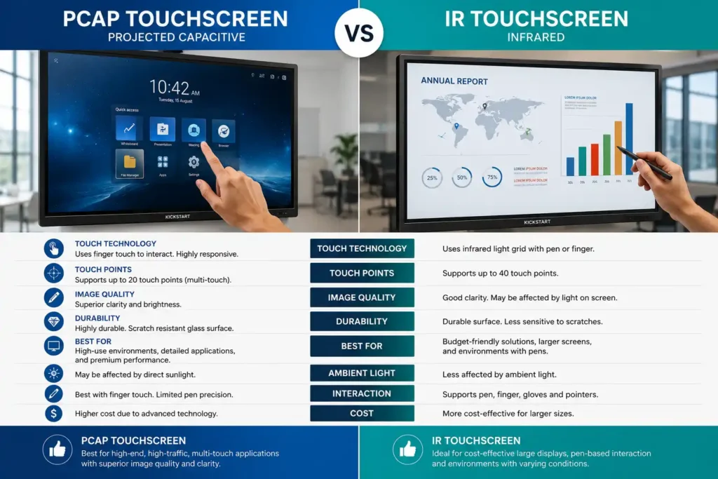 PCAP vs IR touchscreen comparison