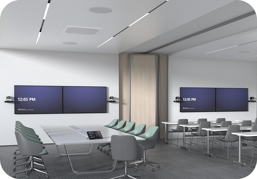 Yealink SmartVision 80 | Four-Lens PTZ Camera for Large Rooms, Lecture Theatres and Training Spaces 3 Yealink SmartVision 80 presenter tracking speaker tracking IntelliFocus education deployment