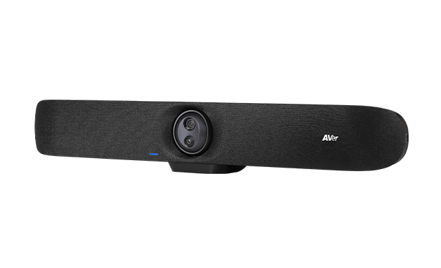 AVer VB350 | Dual 4K USB Video Bar with 18X Hybrid Zoom and 14-Microphone Array 1 AVer VB350 dual 4K USB video bar front view
