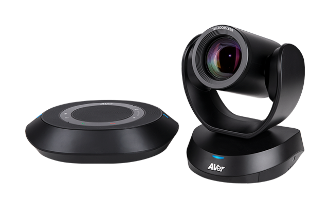 AVer VC520 Pro3 | 4K PTZ Camera and Speakerphone System with 36X Zoom and Smart Composition for Mid-to-Large Rooms 1 AVer VC520 Pro3 4K PTZ camera speakerphone system front view