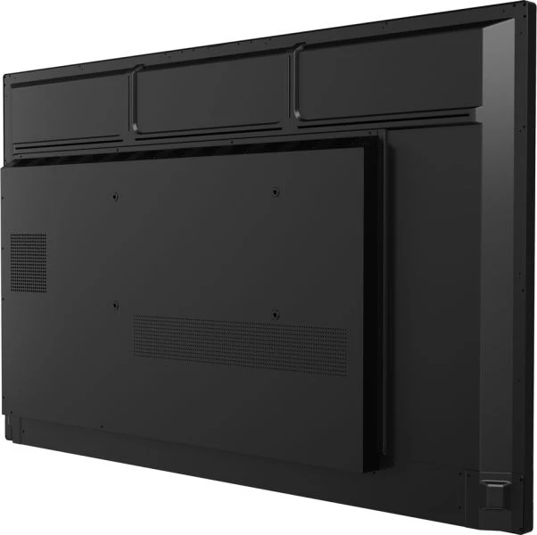 ViewSonic IFP55G1 55" UHD Digital Signage Display | OS-Free Commercial Signage Solution 6 ViewSonic IFP55G1 side profile demonstrating thin 85.7mm depth and VESA 400×200 wall mount bracket