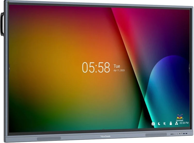 ViewSonic IFP8633-G 86" 4K Interactive Flat Panel Display for Education and Enterprise Collaboration 2 ViewSonic IFP8633-G mounted in a classroom with students viewing the 4K display surface