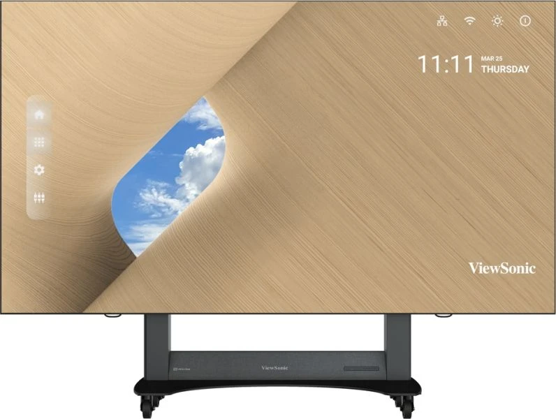 ViewSonic LDS138-151 138" All-in-One Direct View LED Display | Large-Format Auditorium & Boardroom Solution 3 fully unfolded in landscape orientation
