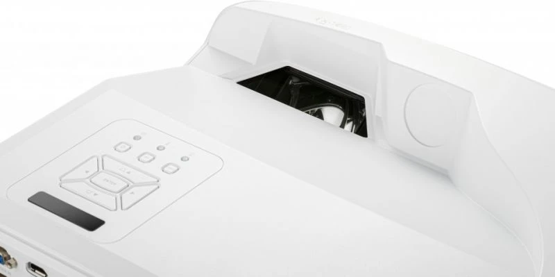 ViewSonic LS832WU Laser Installation Projector | 5,000 ANSI Lumens WUXGA 8 ViewSonic LS832WU mounted in corporate boardroom showing bright output in ambient light conditions