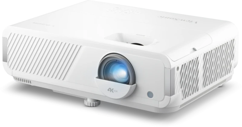 ViewSonic LX720-4K Laser Installation Projector | 4K 3,500 Lumens for Education & Corporate 1 ViewSonic LX720-4K laser projector front view with lens and adjustment foot visible