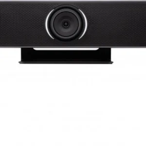 ViewSonic VB-CAM-201 all-in-one conference camera front view showing 121-degree wide-angle lens and integrated stereo speaker
