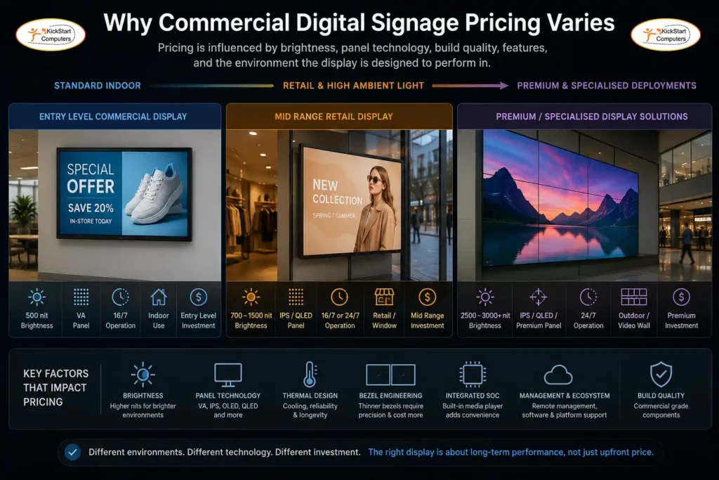 Digital Signage Displays: Revolutionizing Advertising and Customer Engagement 2 Why Commercial Digital Signage Pricing Can Vary Significantly
