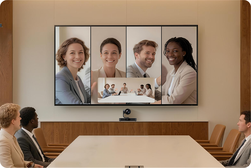 Yealink MVC S80 | Microsoft Teams Rooms System for Large Meeting Rooms 5 Yealink MVC S80 boardroom deployment single display Teams Rooms setup