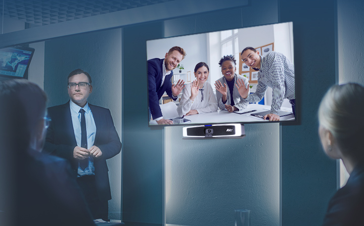 AVer VB130 | 4K Video Bar with Intelligent Lighting for Huddle Rooms and Small Meeting Spaces 11 AVer VB130 audio fence noise blocking adjustable meeting room background noise